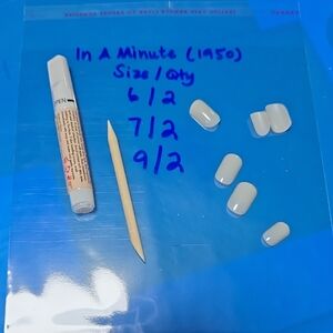Partial Set Of White Press On Nails